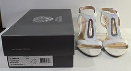 Womens 8W Vince Camuto Rhinestone Accents Ivory/White Open Toe Pumps Heels - $39.39 CAD