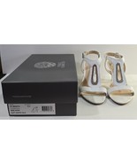 Womens 8W Vince Camuto Rhinestone Accents Ivory/White Open Toe Pumps Heels - $39.39 CAD