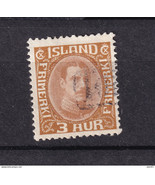 Iceland 1920 King Christian X 3a Revenue cancel 15579 - £7.89 GBP