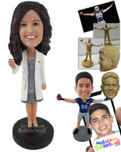 Personalized Bobblehead Female Dentist Showing Off A Denture Prop - Careers &amp; Pr - £72.74 GBP