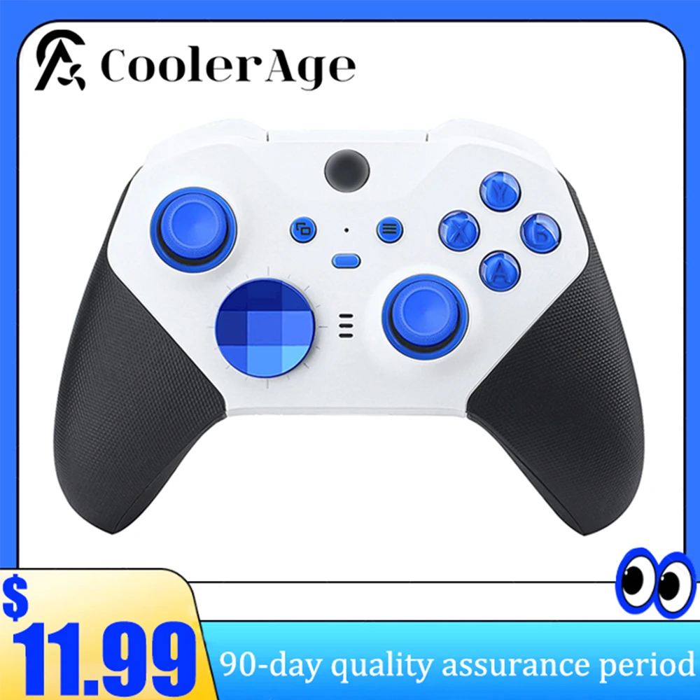 ABXY View/Share/Menu Replacement Buttons Accent Rings Metal Thumbsticks Dpad - £19.19 GBP