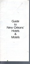 Guide to New Orleans&#39; Hotels &amp; Motels Brochure with Map - £1.97 GBP