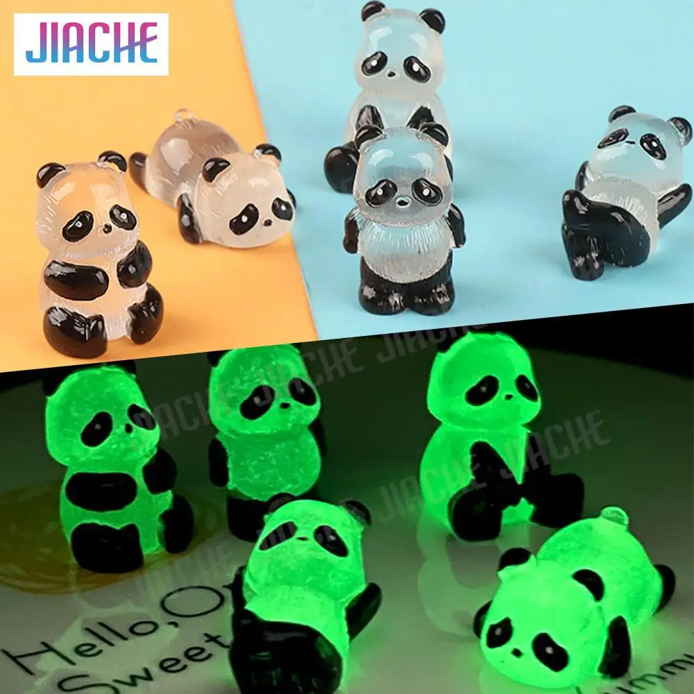 1Pcs/Set Glowing Panda Mini Figurines Miniature Panda Micro Landscape Ornament - £9.24 GBP