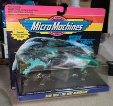 Vintage 1993 Micro Machines Star Trek The Next Generation Klingon Borg Romulan - £9.35 GBP