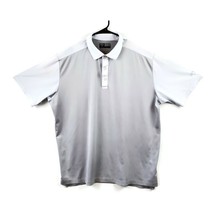 Callaway Opti Dry Short Sleeve Gray White Color Block Golf Polo Shirt Mens XL - $24.70