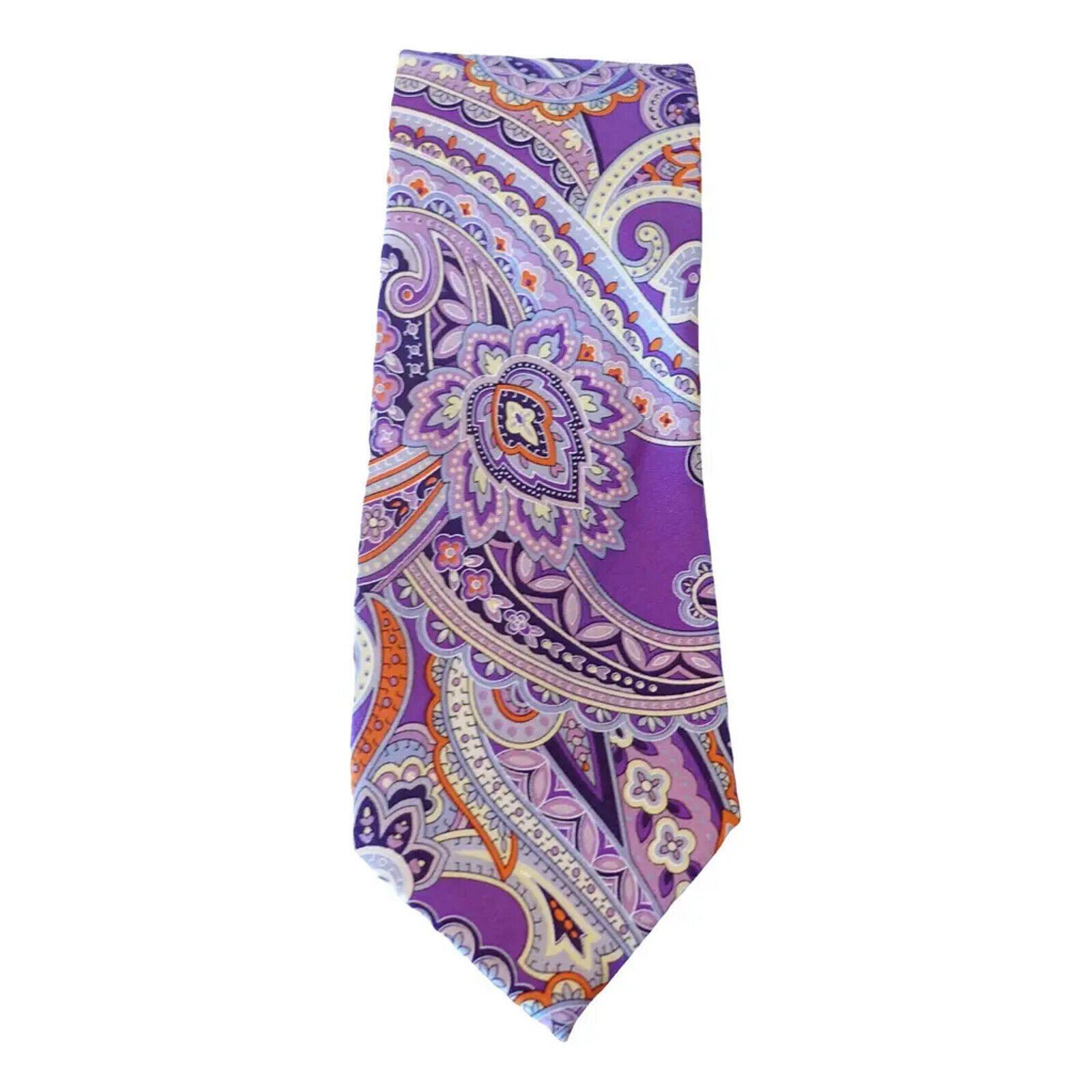 GEOFFREY BEENE Purple Timeless Paisley Silk Classic Tie - $19.99