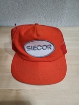 Orange Siecor Fiber Optics Patch Mesh Trucker Hat Snapback Union USA Mad... - $5.42
