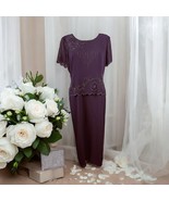 Vintage R &amp; M Richards Beaded Midi Formal Mother’s Gown Dress Size 8 Plu... - $1,335.24 MXN