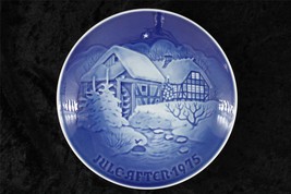 Vintage Christmas Water Mill China Plate Bing Grondahl Copenhagen Denmar... - $20.98