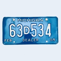 2005 United States Michigan Base Dealer License Plate 63D534 - $16.82