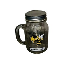 Georgia Tech Yellow Jackets Mason Jar Mug Glass with lid 14 ounces - $168.30 MXN