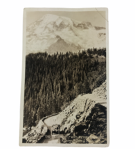 Vintage Real Photo Postcard Rainier National Park Mountain Inspiration P... - $13.84