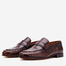 The Aurelio Python & Baby Buffalo Leather Penny Loafer image 2