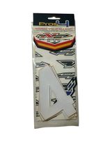 NOS Pros 4 Racing Numbers "4" 12 Mil Thick BMX MOTORCROSS GO KART 3 Pack... - $18.77