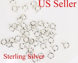 US Seller sterling silver clasp lock  ring 5 mm    10, 20, 30, 50 pcs - £7.74 GBP