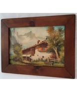 Oil on Board Landscape Alps signed listed artist Pister c.1920-40 9x7&quot; G... - $205.80 CAD