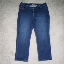 Lee Natural Fit Women&#39;s Size 16W Medium Straight Leg Mid-Rise Blue Denim Jeans - £12.88 GBP