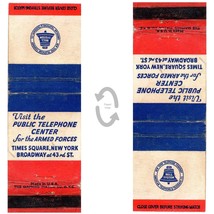 Vtg Matchbook Cover NYC Bell Telephone Times Square Armed Forces Center WW2 &#39;40s - £11.62 GBP