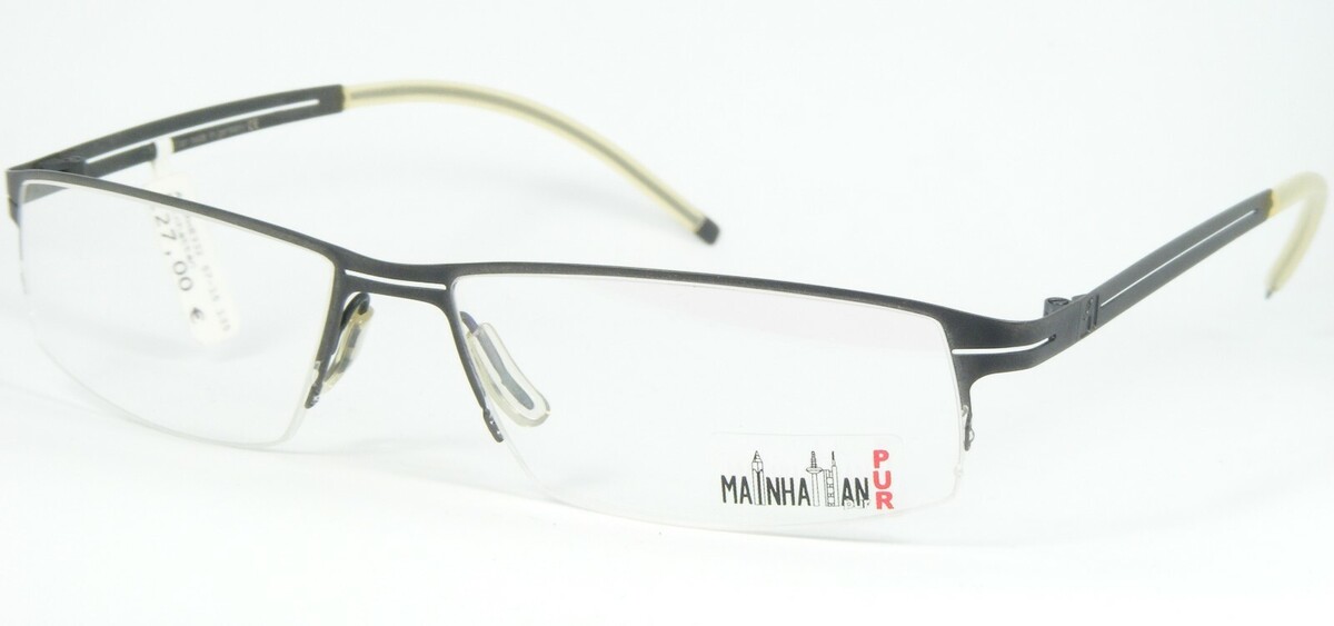Mainhattan 8332 135 RUBBERIZED DARK GREY PAINT EYEGLASSES GLASSES 57-15-... - $136.99