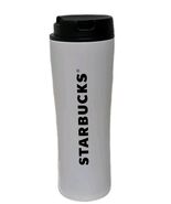 Starbucks Black &amp; White 16oz Stainless Steel Travel Mug Cup Hot/Cold NEW - $419.25 MXN