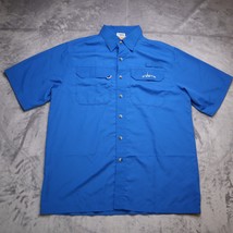 Habit Shirt Mens M Blue Solar Factor 40+ PFG Button Up Casual Outdoor Fishing - $19.68