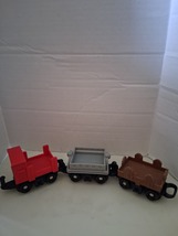 2003 Fisher Price Geotrax Tracktown Railway Replacement Pieces 3 Cars  - $20.00