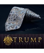 Donald J Trump Signature Collection Gold Bar Men&#39;s Necktie Brown &amp; Blue ... - $1,859.57 MXN