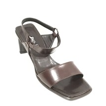 Paul Green Monet Open Toe Heel Brown Leather Sandal Shoes Women&#39;s 7 - £75.08 GBP