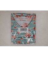 Bedford Fair shirt womens large L Green floral linen v-neck summer sprin... - $318.18 MXN