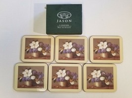 JASON 6 Coasters Set Magnolias and Hydrangeas Flowers Garden D2340 - $14.99