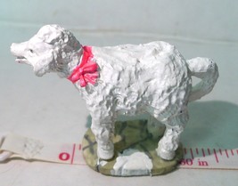 Lemax Christmas Village Poodle Dog White Figurine - £14.69 GBP