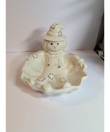 Lenox Autumn Fall Halloween Scarecrow Trinket / Candy Dish Decor White Gold - $381.19 MXN