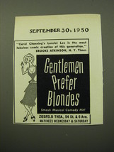 1950 Gentlemen Prefer Blondes musical Ad - Carol Channing&#39;s Lorelei Lee - £14.50 GBP