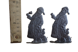 2 Wilhelm Schweitzer German Christmas Pewter Zinnfiguren Santa Toy Bag B... - $938.36 MXN
