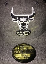 Chicago Bulls Hat 7 New Era 59FIFTY brand new Gray Black Windy City - £26.90 GBP