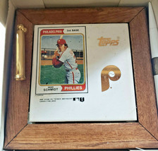 1970&#39;s Topps Phillies 3rd Base Mike Schmidt Desk Pen Plaque Set Original Box - £43.25 GBP