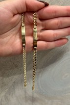 14k Yellow Gold Baby bracelet, Baby ID Bracelet, Baby name bracelet, Adj... - £175.05 GBP