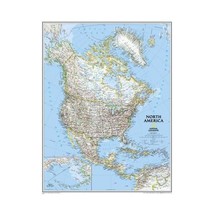 North America Wall Map (tubed) National Geographic Maps - $35.00