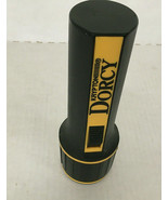 Vintage krypton dorcy flashlight black with yellow trim plastic battery ... - $19.75
