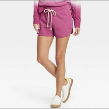 NWT Universal Thread Women&#39;s Mid-Rise Pull-On Drawstring Pocket Shorts, Pink, XS - $9.99