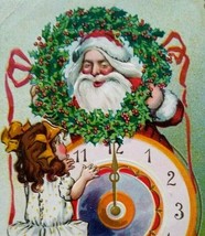 Santa Christmas New Years Postcard Tucks Unused Original Series 145 Embo... - $28.98