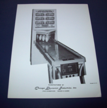 Bowl Master Flyer Shuffle Alley Bowling Game 1959 Chicago Coin Artwork 8.5&quot; x 11 - £19.36 GBP