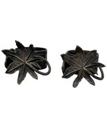 Antique Victorian Silverplate Napkin Rings Figural Pair Floral Monograms... - $33.72 CAD