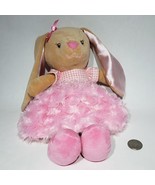 Baby Starters Bunny Ballerina Plush Pink Satin Ears Bow Minky Skirt 12&quot; ... - £16.02 GBP