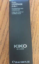 KIKO Milano WB30 Full Coverage 2-IN-1 Foundation & Concealer 25ml-NEW-SHIP 24 HR - $42.45