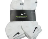 Nike Everyday Plus Dri-Fit Low Socks White 6 Pack Mens Size 8-12 NEW SX7... - £21.34 GBP