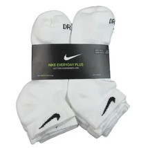 Nike Everyday Plus Dri-Fit Low Socks White 6 Pack Mens Size 8-12 NEW SX7... - $26.99