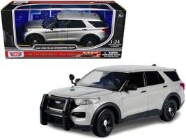 2022 Ford Police Interceptor Utility Unmarked Slick-Top Silver 1/24 Diecast Mode - $1,789.02 MXN