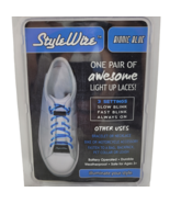 Blue Luminous Shoelaces Flashing Light Up Glow Nylon Strap Halloween Par... - £6.93 GBP