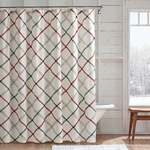 Bee &amp; Willow™ 72-inch x 72-inch Plaid Tattersall Shower Curtain - £17.80 GBP